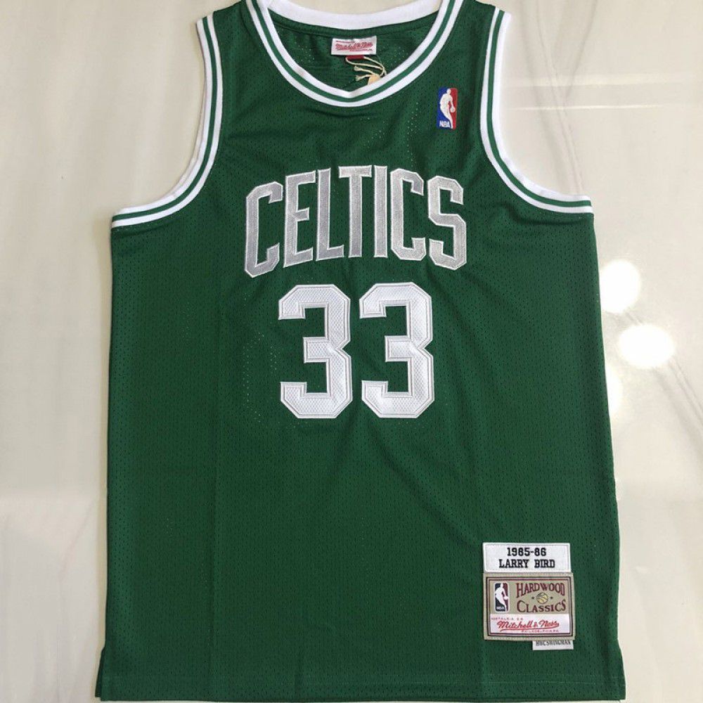Larry Bird Boston Celtics Throwback 1985-86 Hardwood Classics Jersey - Kelly Green-Pro Kit Vault | Brand New 26/27 Sports Jerseys
